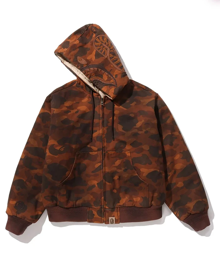 Buy Solid 1st Camo Shark Zip Heavy Jacket