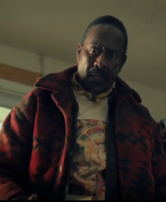 Buy The Boroughs S01 Clarke Peters Red and Black Shacket