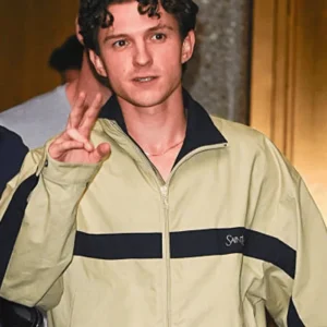 Buy Tom Holland NYC Saint Laurent Beige Windbreaker Jacket