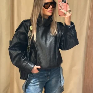 Buy Women’s Viral Zara Black Leather Jacket