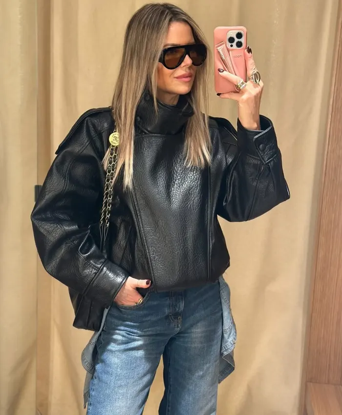 Buy Women’s Viral Zara Black Leather Jacket