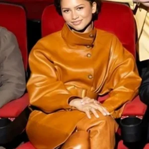 Buy Zendaya Dune 3 Movie Premiere Brown Leather Jacket