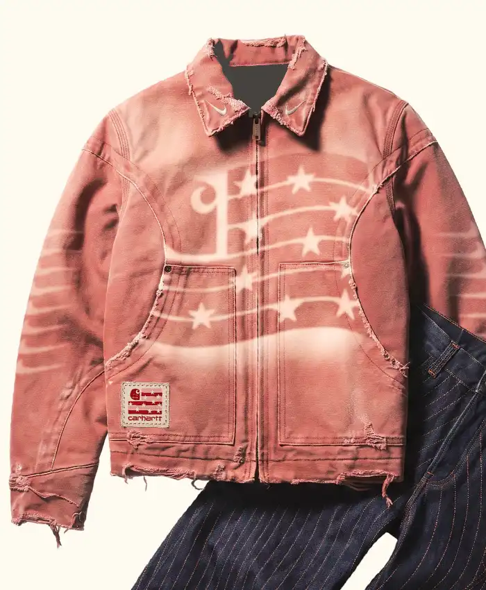 CJ x Carhartt x Nike Pink America Denim Jacket