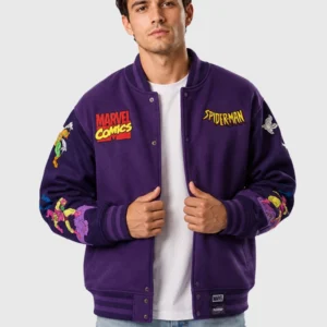 Cakeworthy Spider Man 90’s Varsity Jacket