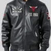 Chicago-Bulls-Black-Leather-Jacket