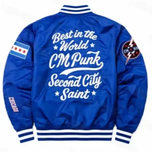 Chicago Cubs CM Punk Blue Jacket For Sale