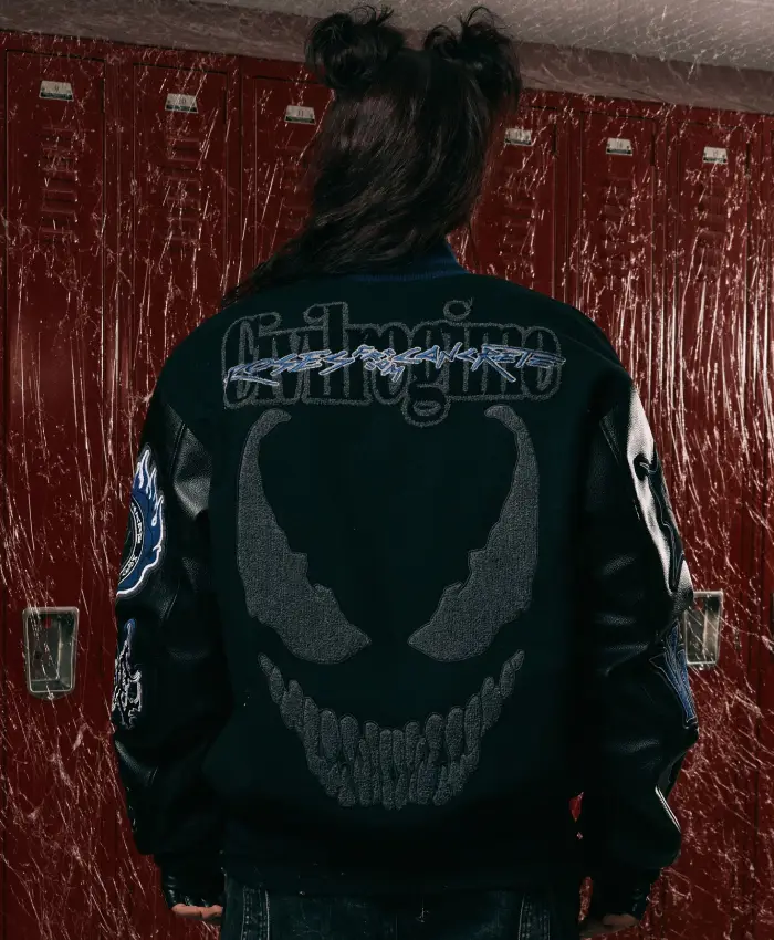 Civil Regime x Marvel Spider-Man Comic Denim Jacket For Sale