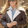 Connie Britton The Motherhood Brown Leather Jacket