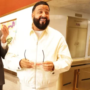 DJ Khaled The Tonight Show White Satin Jacket