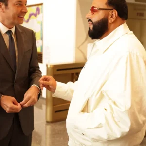 DJ Khaled The Tonight Show White Satin Jacket For Sale