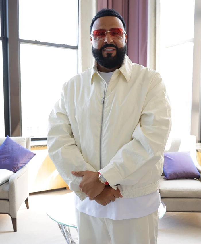 DJ Khaled white jacket
