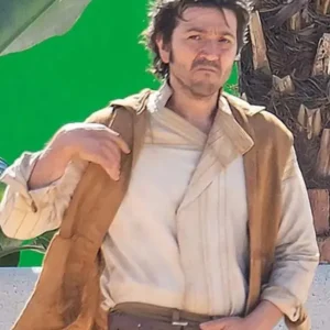 Diego Luna Star Wars Andor Brown Hooded Vest For Sale
