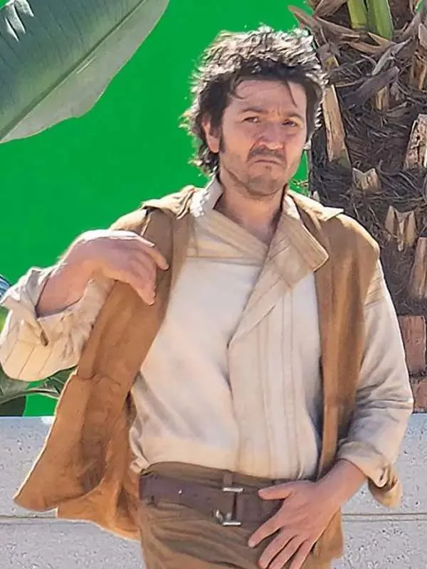 Diego Luna Star Wars Andor Brown Hooded Vest For Sale