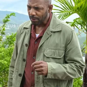 Don Gilet Death in Paradise Green Cotton Jacket
