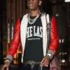 Dubai 2026 Rema Red and White Leather Jacket