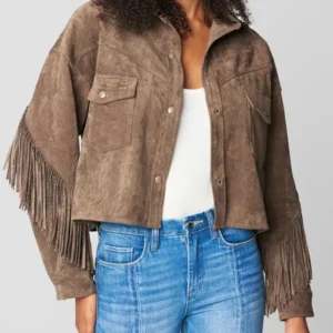 Dutton Ranch 2026 Natalie Alyn Lind Suede Fringe Jacket for sale