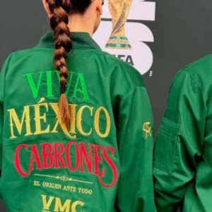 FIFA World Cup 2026 Fernanda Gómez Green Bomber Jacket for sale