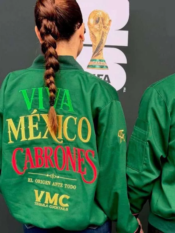 FIFA World Cup 2026 Fernanda Gómez Green Bomber Jacket for sale
