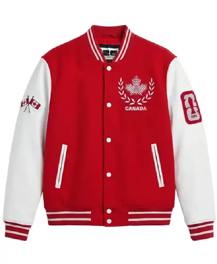 FIFA World Cup Canada Red Varsity Jacket