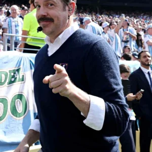 FIFA World Cup Halftime Show Jason Sudeikis Ted Lasso Sweater