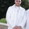 Fat Joe Michael Rubin White Party 2026 White Biker Jacket