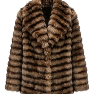 Fightland 2026 Anita Joy Uwajeh Brown Fur Coat