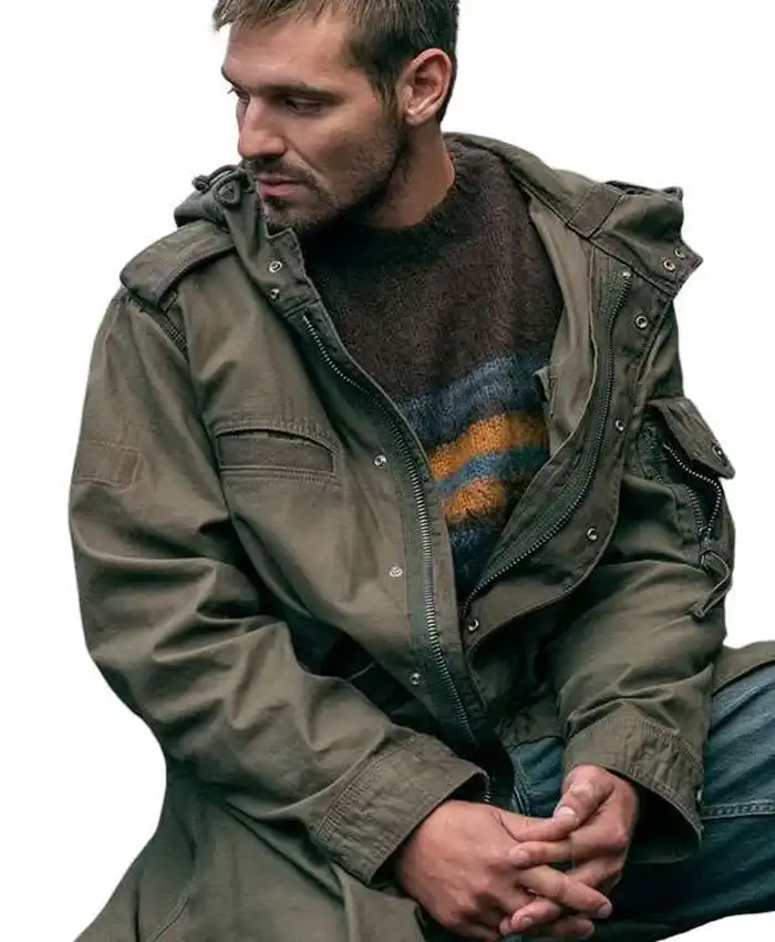 Fightland 2026 Tyler Conti Green Hooded Coat