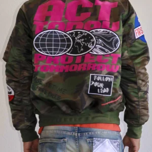 First Row ACT TODAY MULTI PATCHES MA-1 JACKET For Sale