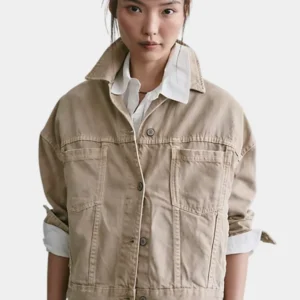 Free People Opal Swing beige Denim Jacket