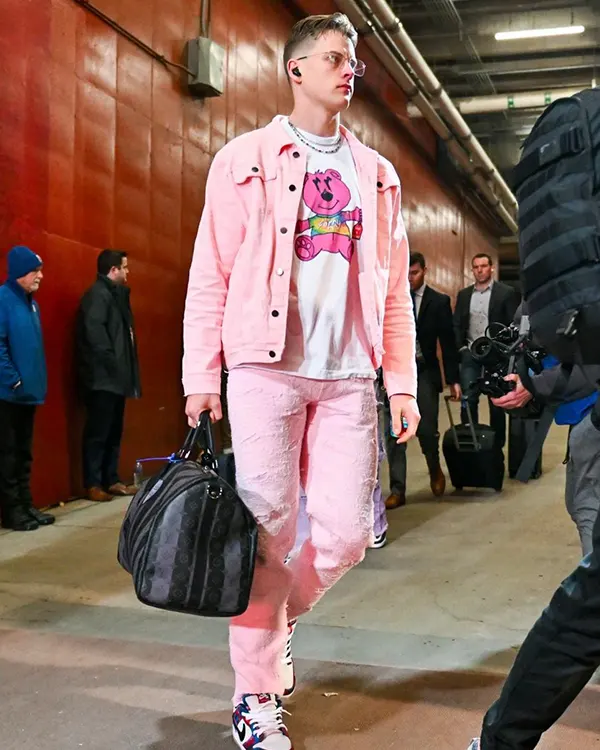 Get AFC Joe Burrow Pink Cotton Suit