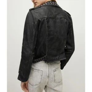 Get Alexis Kaufman WWE Raw Studded Leather Jacket