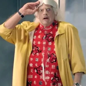 Get Back To The Future Christopher Lloyd Yellow Coat