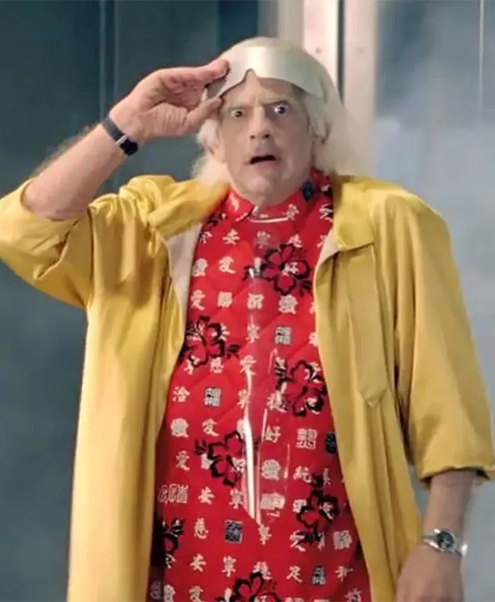 Get Back To The Future Christopher Lloyd Yellow Coat