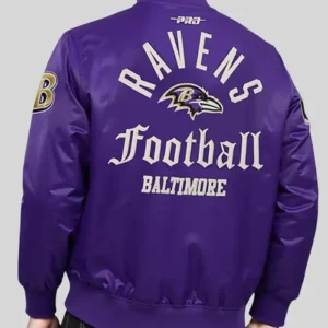 Get Baltimore Ravens Purple Satin Jacket