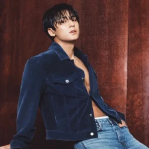 Get Calvin Klein X Mingyu Blue Corduroy Jacket