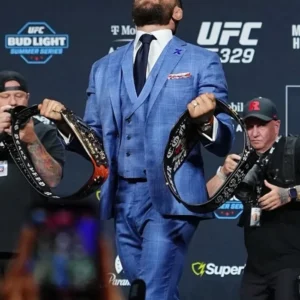 Get Conor McGregor UFC 329 Face Off Blue Tuxedo