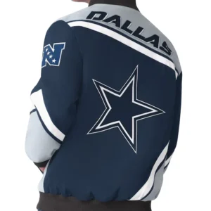 Get Dallas Cowboys G-III Sports Navy Racing Full-Snap Jacket