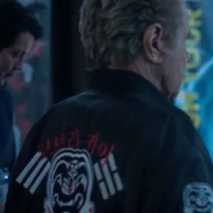 Get John Kreese Cobra Kai S06 Black Bomber Jacket