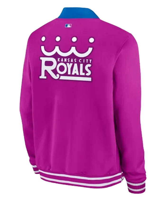 Get Kansas City Royals Nike Purple 2026 City Connect Bomber Jacket