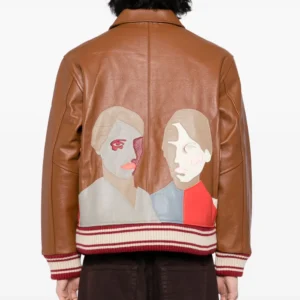 Get KidSuper patchwork-portraits leather jacket