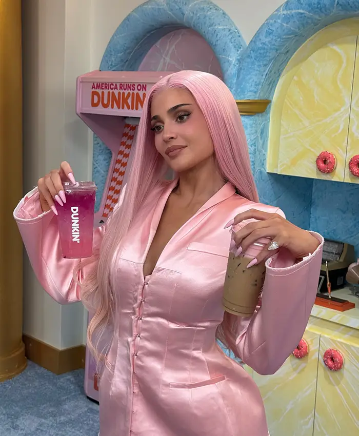 Get Kylie Jenner x Dunkin Pink Blazer