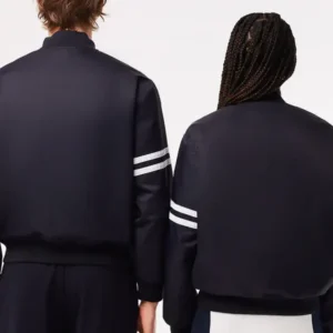 Get Lacoste Vintage Patch Varsity Jacket