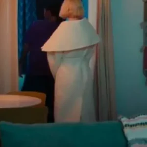 Get Lucky S01 Anya Taylor-Joy White Belted Coat