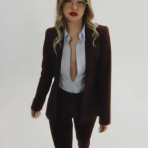 Get Madelyn Cline Dark Red Blazer