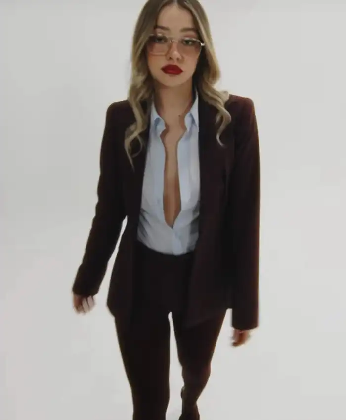 Get Madelyn Cline Dark Red Blazer