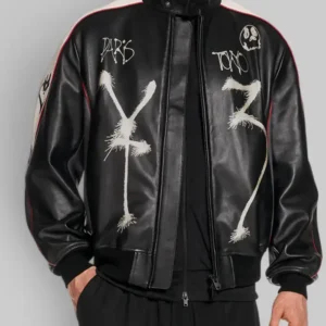 Get Mark Gonzales Y-3 Chito Leather Biker Jacket