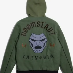 Get Marvel Doctor Doom Army Hooded Varsity Jacket
