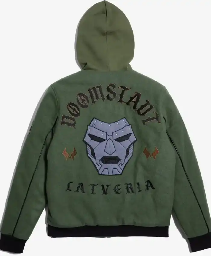 Get Marvel Doctor Doom Army Hooded Varsity Jacket