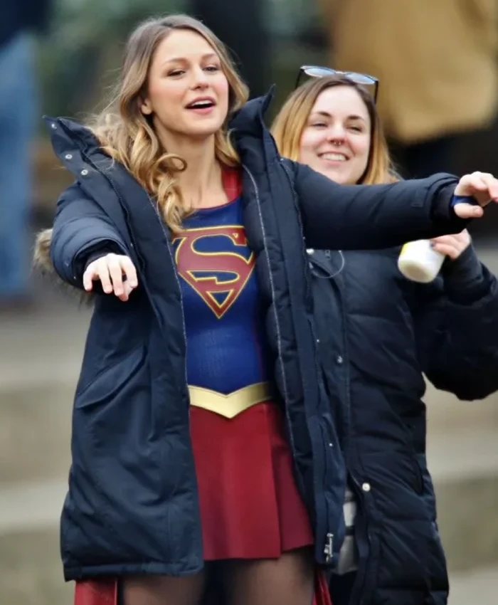 Get Melissa Benoist Supergirl Blue Coat