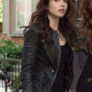 Get Mortal Instruments City of Bones Lily Collins Leather Jacket